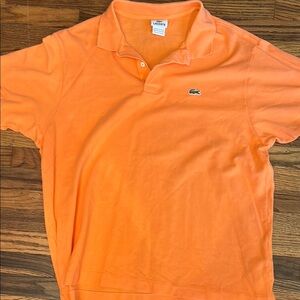 Lacoste Orange Polo Shirt Classic Sporty Style